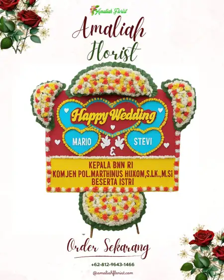 Papan Bunga Pernikahan Penompo